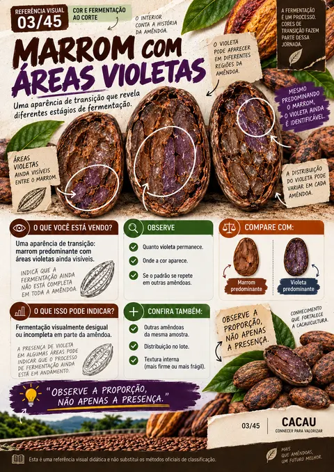 Marrom com áreas violetas