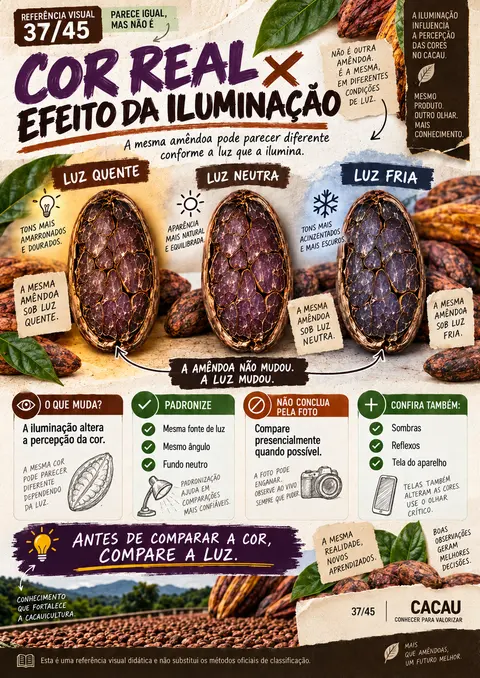Cor real × Efeito da iluminação
