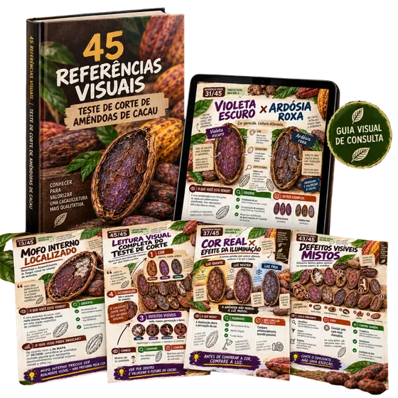 45 Referências Visuais para Teste de Corte de Amêndoas de Cacau